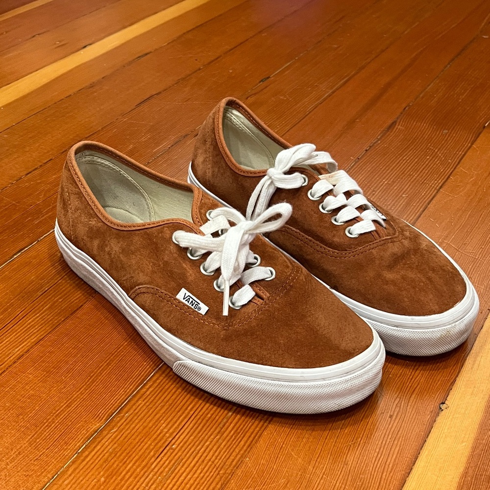 Vans Brown Leather Authentic Sneakers
